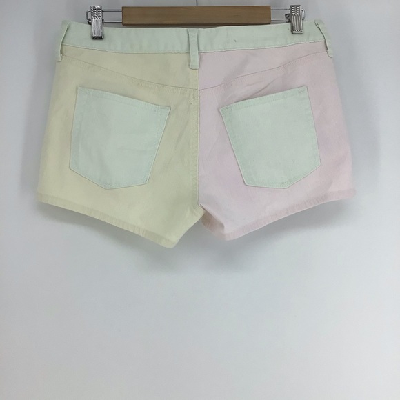 Gap 1969 Maddie Colorblock Slim Denim Shorts - Picture 2 of 2